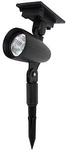 Spotlight Solar Black Plastic 12 Lumens