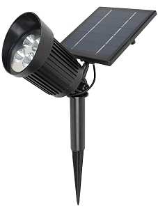 Spotlight Solar Black Plastic 200 Lumens