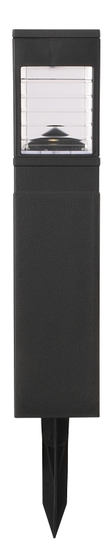 Solar Light Bollard Stake Black 8 Lumens