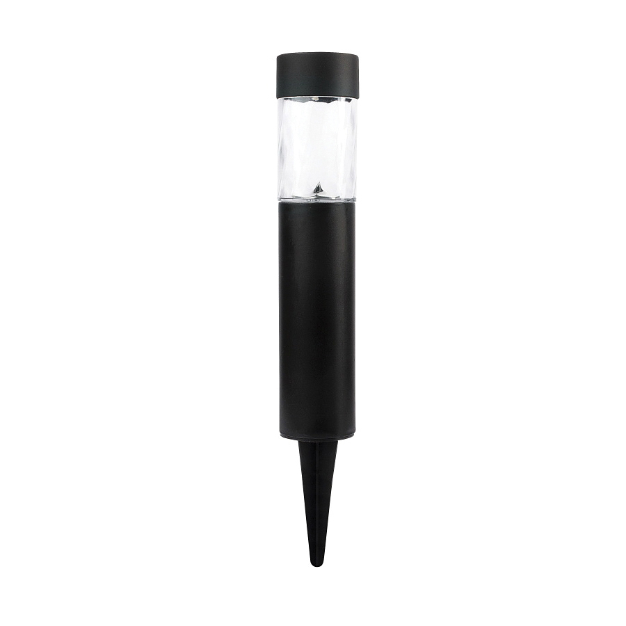 Solar Light Bollard Stake Black Plastic 3.6 Lumens 4pk