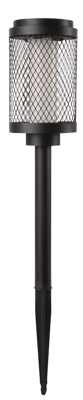Solar Light Stake Mesh Flickering Black Metal/Plastic