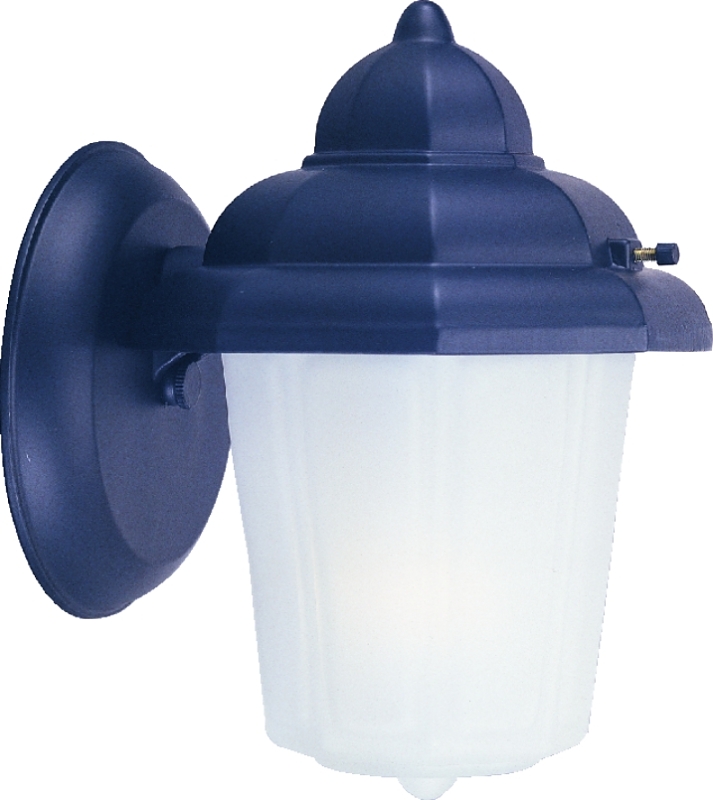 Oudoor Wall Light Black Frosted Glass