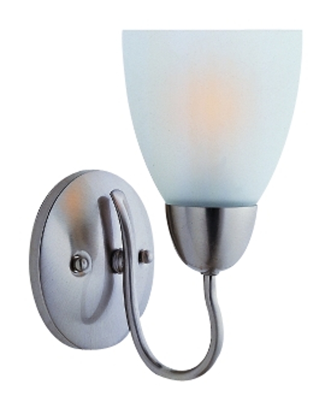 Vanity Wall Light Brushed Nickel Frosted Glass