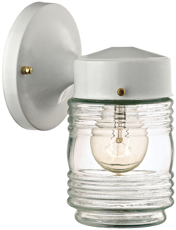 Oudoor Wall Light Jelly Jar White