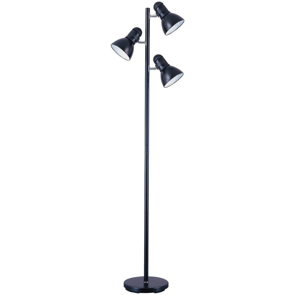 Floor Lamp Tree 3 Light Matte Black