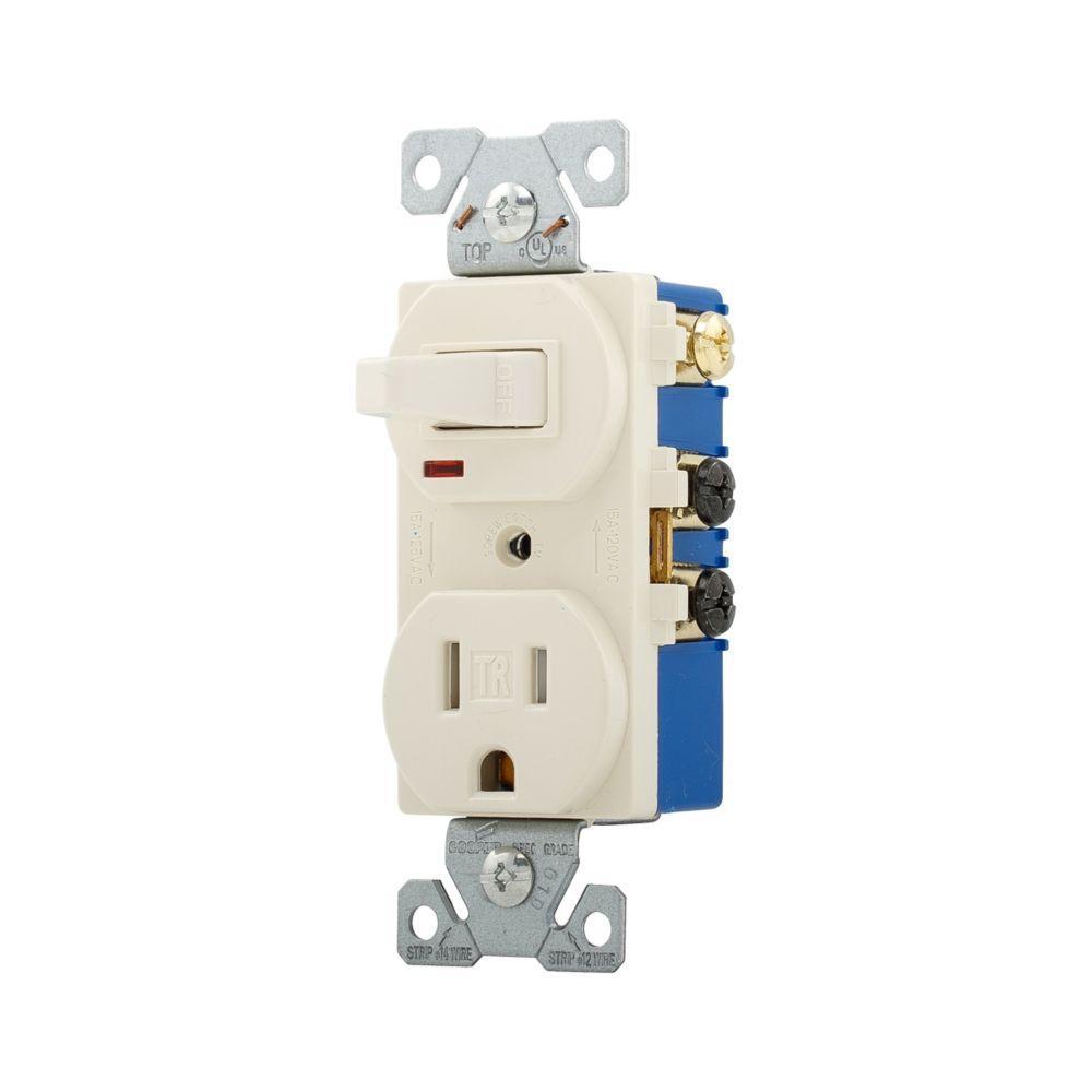 Switch/Receptacle 15A Light Al