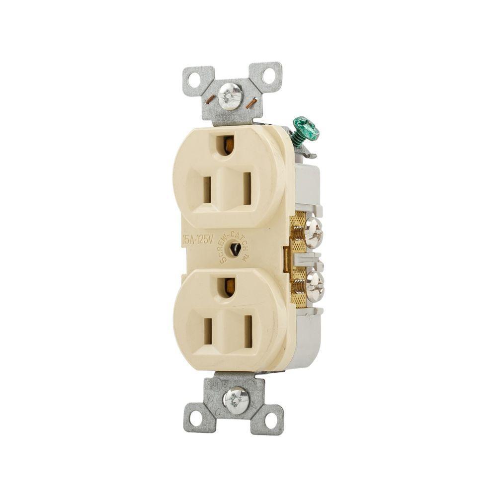 Receptacle 15A Ivory 125V