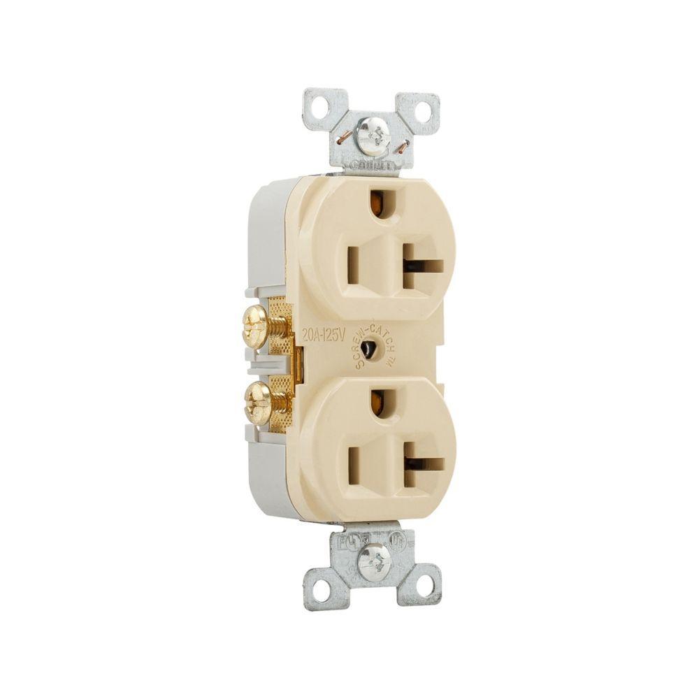 Receptacle 20A Ivory 125V