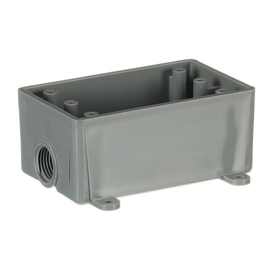 Box T 1-Gang Weatherproof Gray