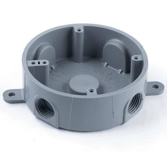 Box T Round Weatherproof Gray