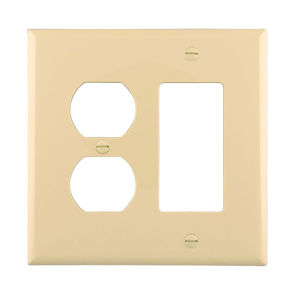 Wallplate 2 Gang Decorator/Rec