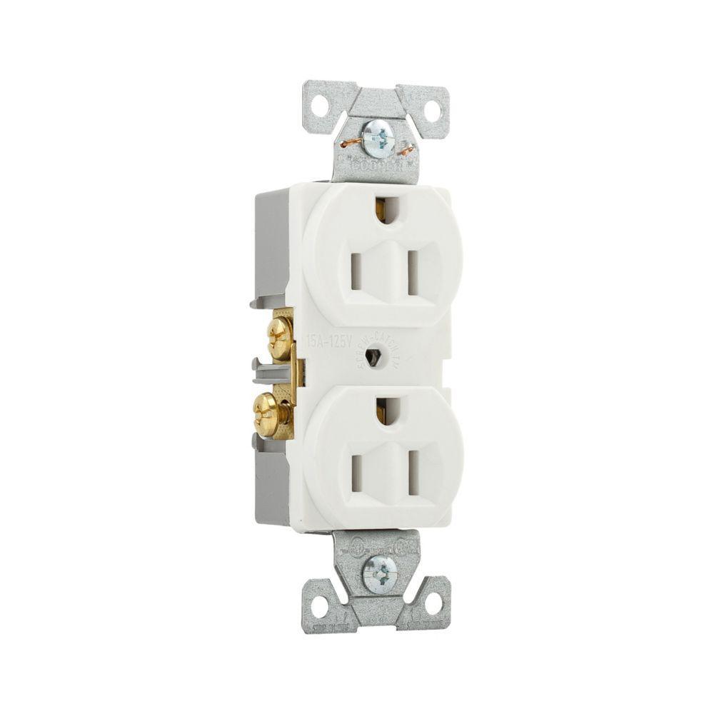 Receptacle 15A White 125V