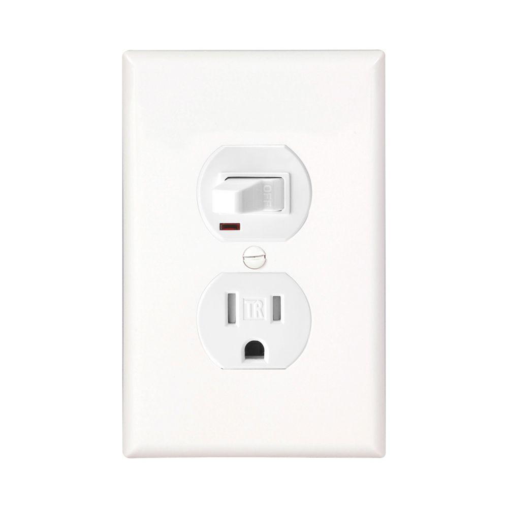 Receptacle/Switch 15A White