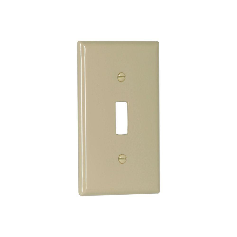 Wallplate Toggle Ivory 1 Gang