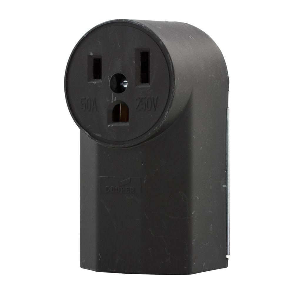 Receptacle Power 50A Black Sur