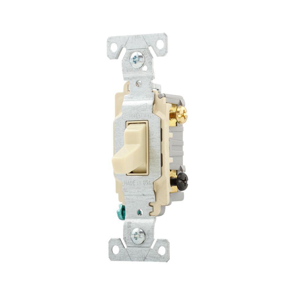 Switch Toggle 15A 3-Way Ivory