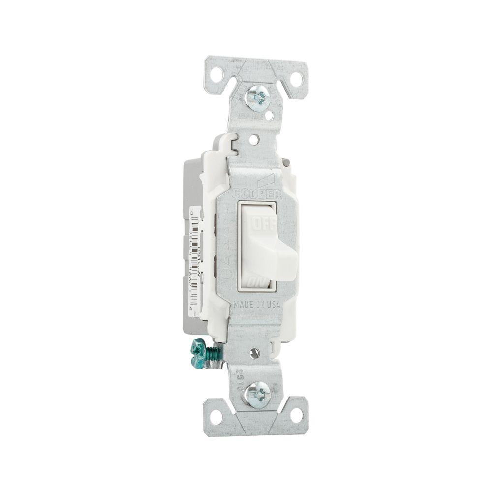 Switch Toggle 20A White 120V/2