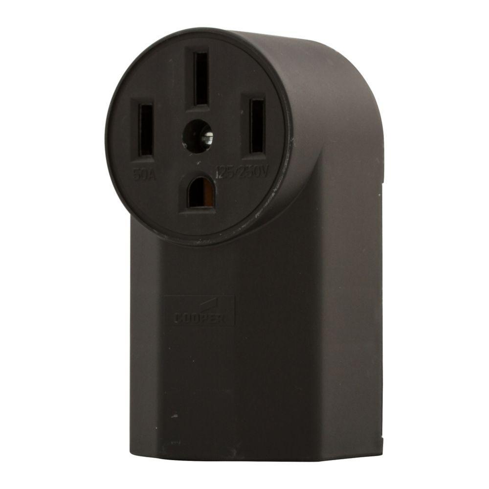 Receptacle Power 50A Black Sur