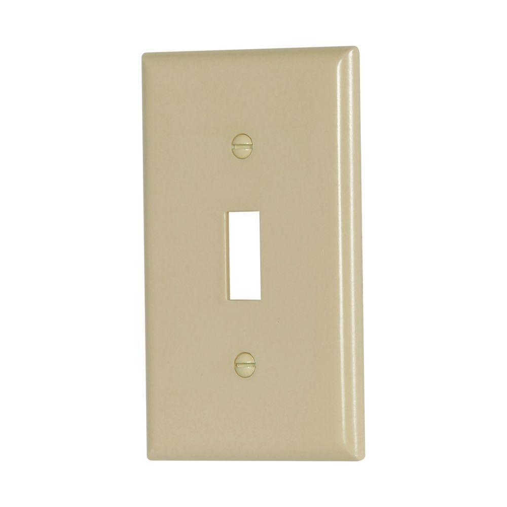 Wallplate Toggle Ivory 1 Gang