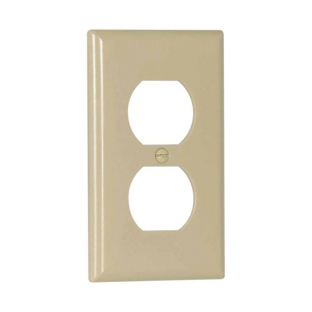 Wallplate Receptacle Ivory 1 G