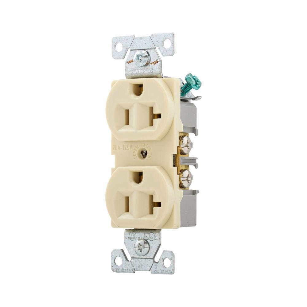 Receptacle 20A Ivory 125V 5-20