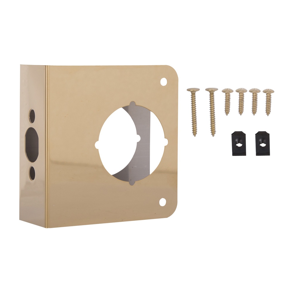 Door Reinforcer 4-1/4"x4-1/2" Brass