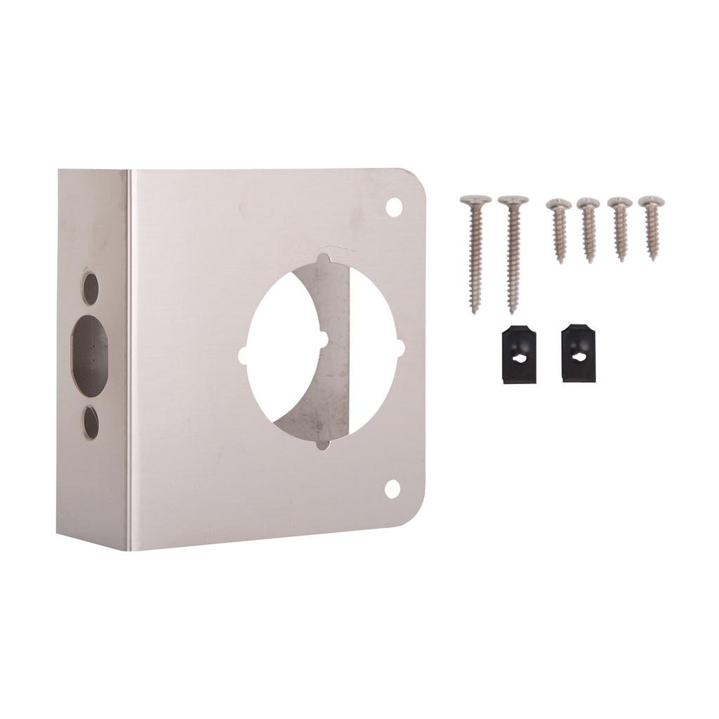 Door Reinforcer 4-1/4"x4-1/2" Satin Nickel