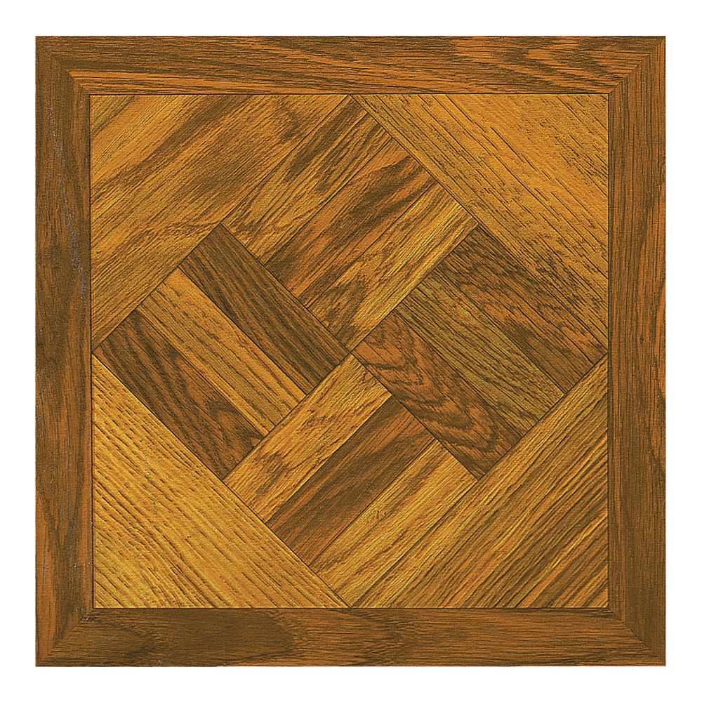 Vinyl Floor Tile Dark Wood Geometric