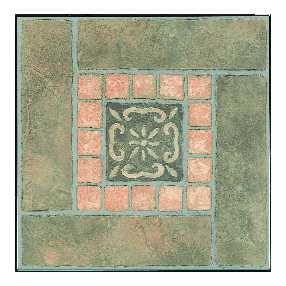 Vinyl Floor Tile Slate Inlay 12"x12" BX45