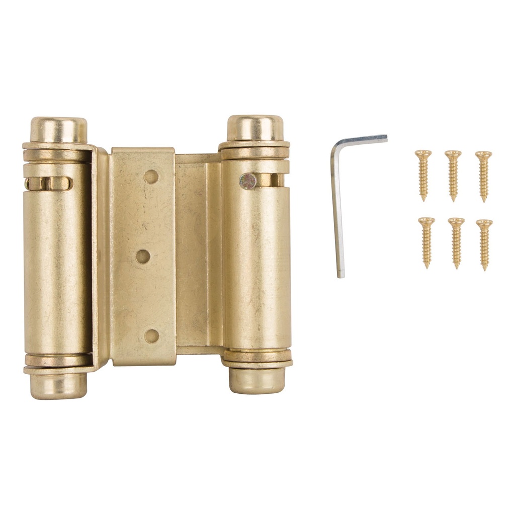 Spring Hinge 3" Satin Brass Double Acting  