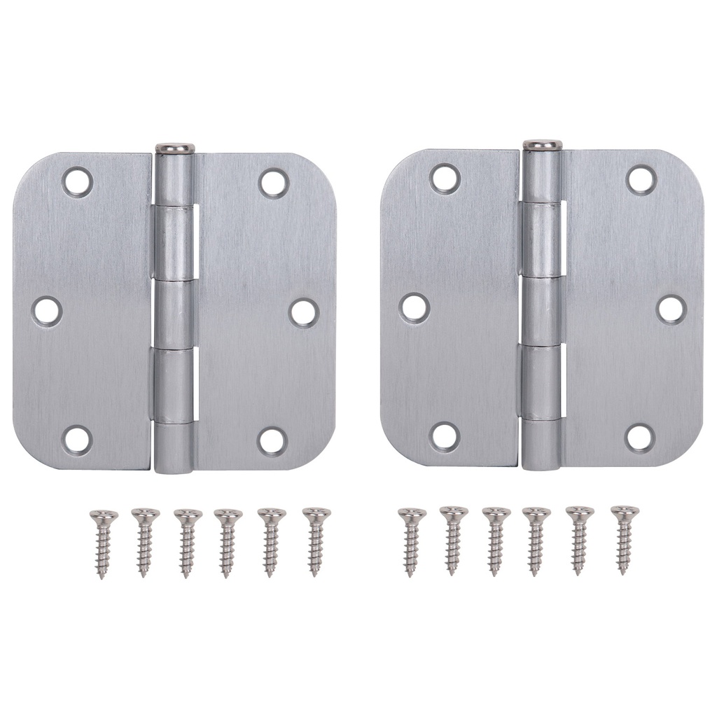 Door Hinge 3-1/2" Round Corner Satin Chrome