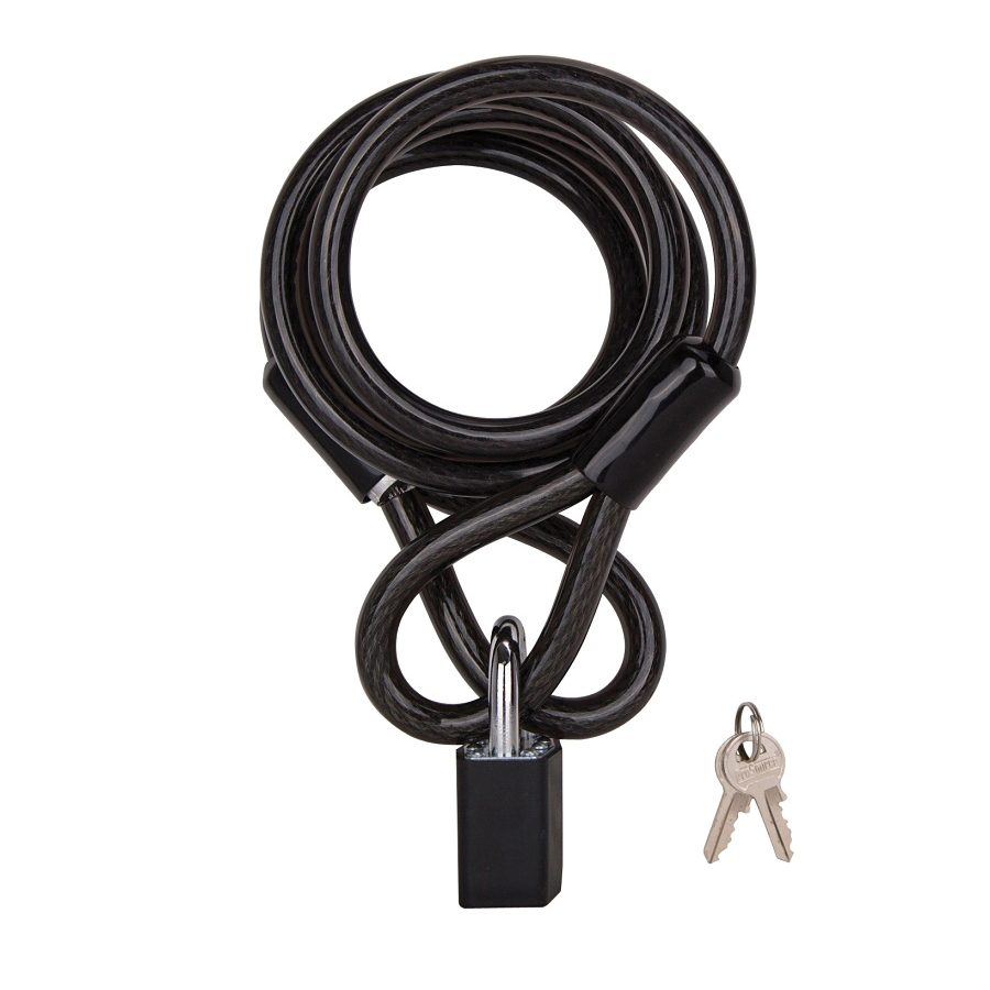 Cable Lock 2-1/8" Wide Padlock 6' Cable