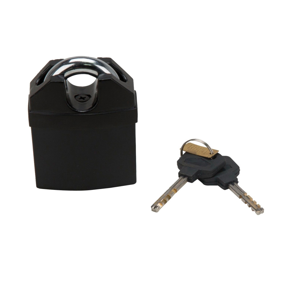 Padlock High Security Black 2-1/2" Wide 1" Shackle Clearance