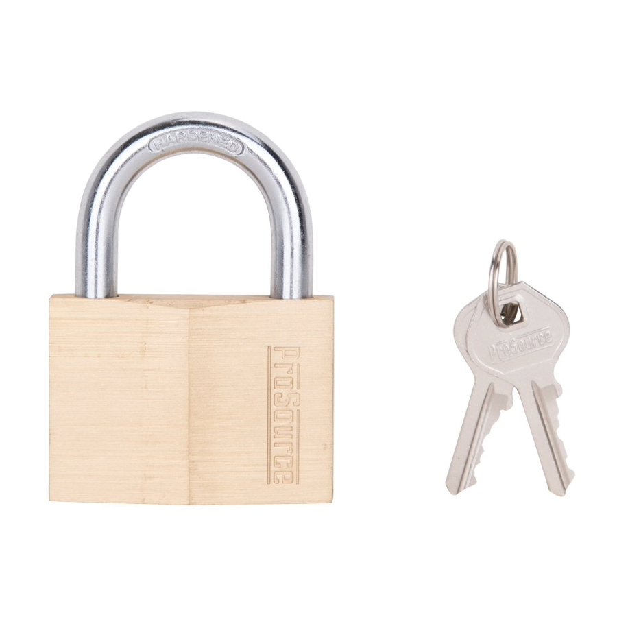 Padlock Solid Brass 2-1/4" Wide 1-1/4" Shackle Clearance