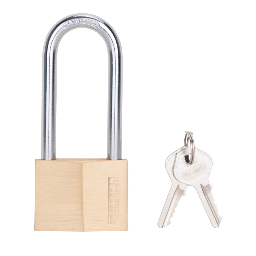 Padlock Solid Brass 2" Wide 2-3/4" Shackle Clearance