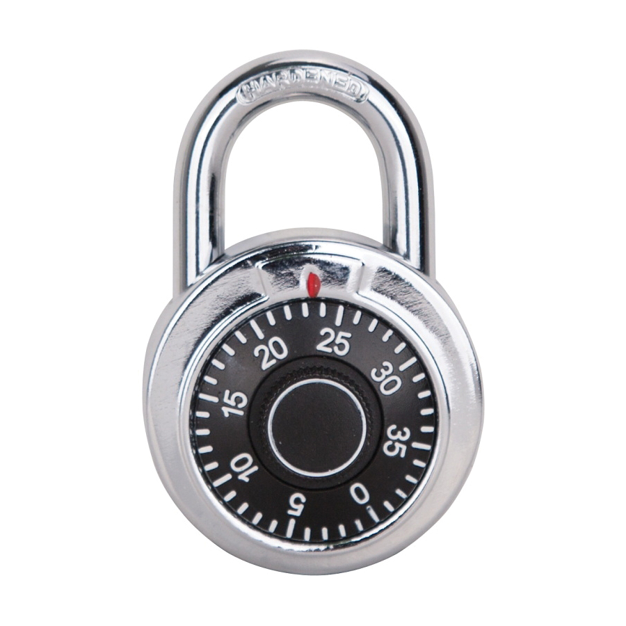 Padlock Combination Chrome 2" Wide 1" Shackel Clearance
