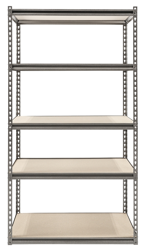 Boltless Shelving 5 Shelf MDF Panels 36"x18"x72"  