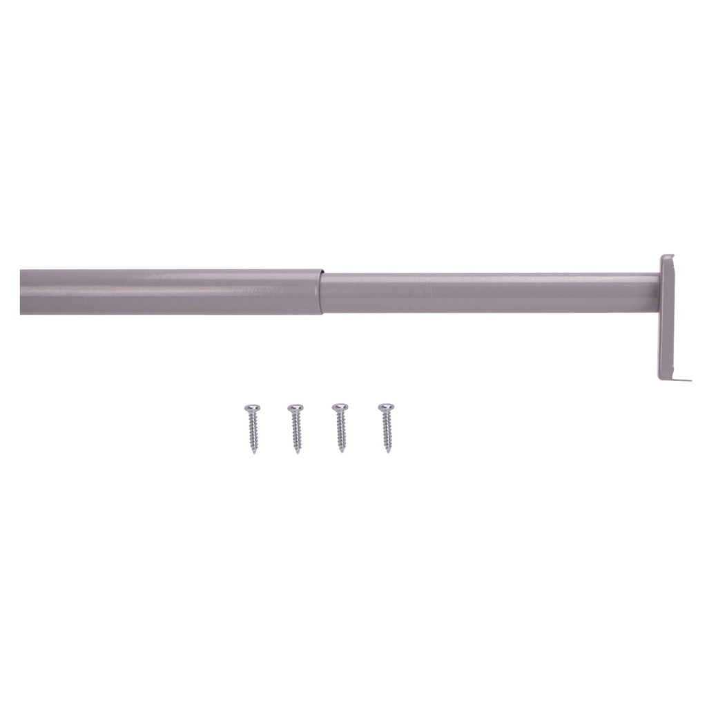 Closet Rod 30"-48" Silver Adjustable  
