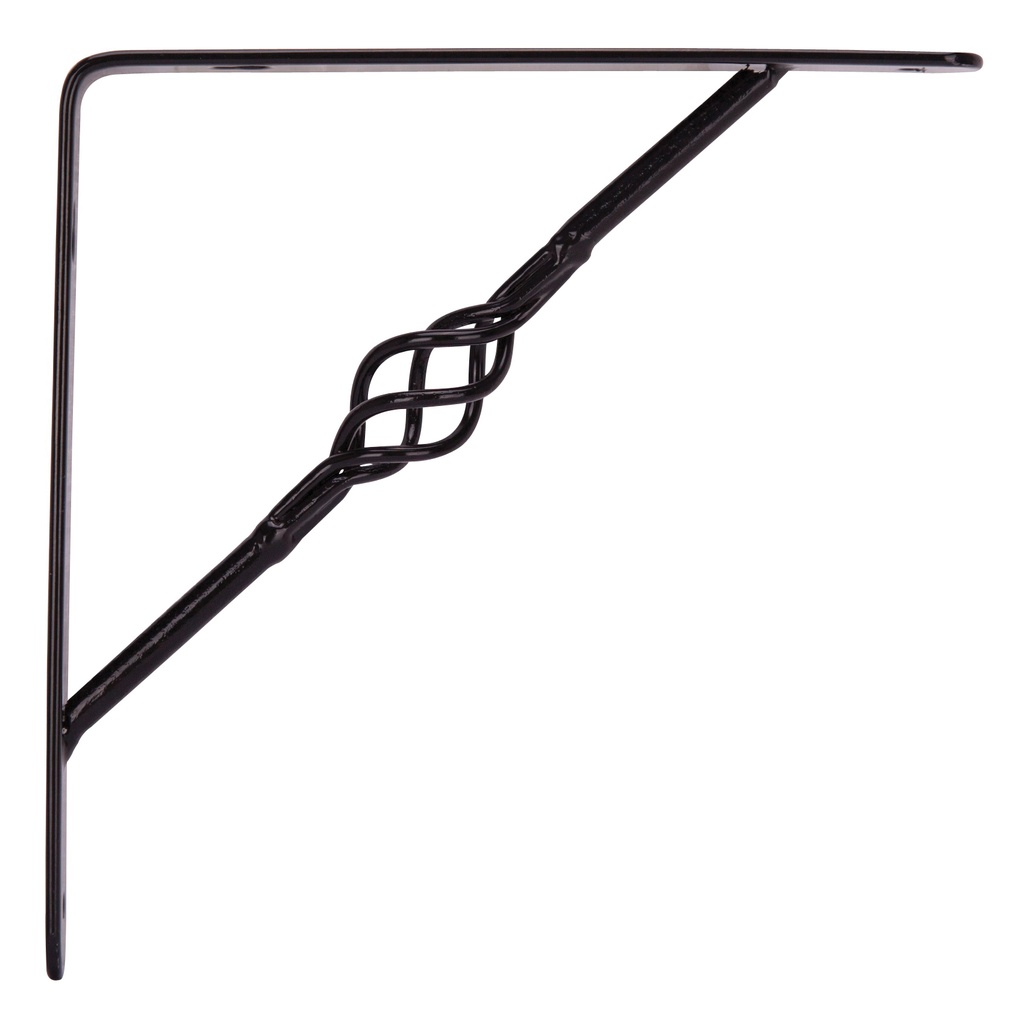Shelf Bracket 8"x8" Black Decorative
