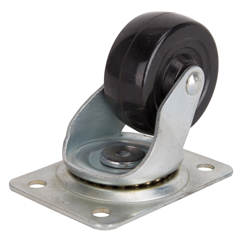 Caster Swivel Plate 2½" Rubber Wheel 130LB  