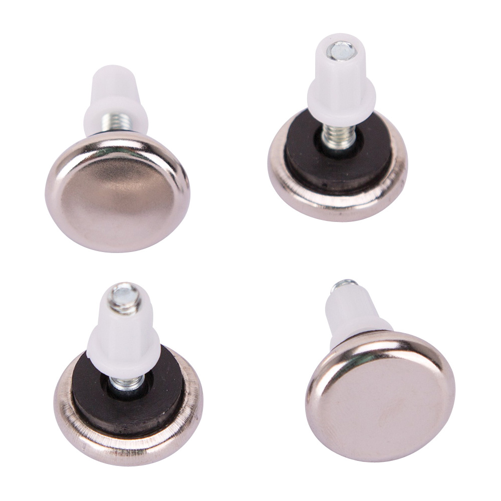 Furniture Glide 1-1/16" Nickel Threaded Stem PK4