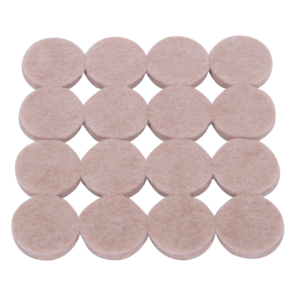 Furniture Pad 1" Round Felt Beige PK16