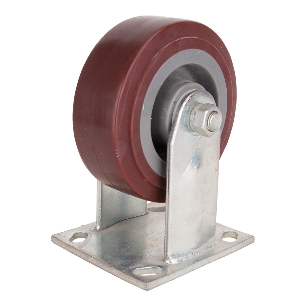 Caster Rigid Plate 5" Polyurethane Wheel 450LB 