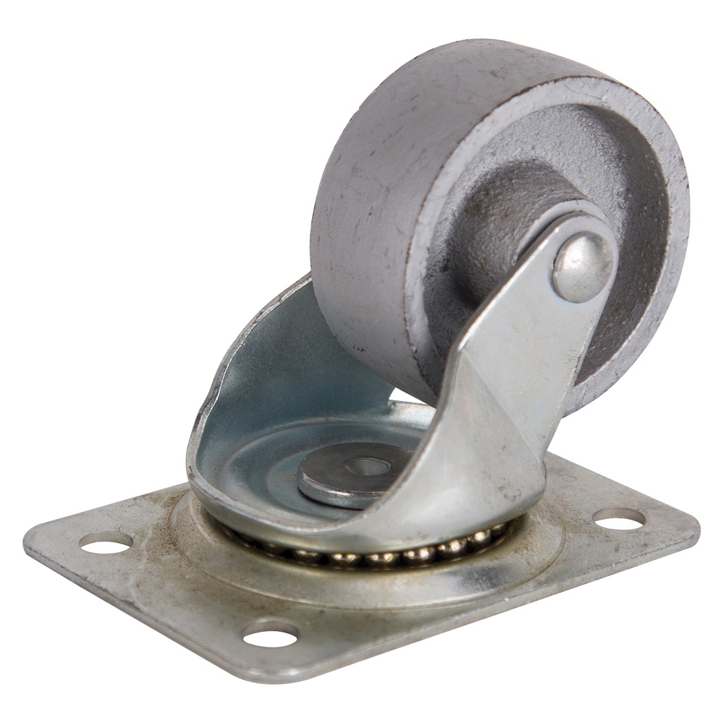 Caster Swivel Plate 2-1/2" Steel Wheel 125lb