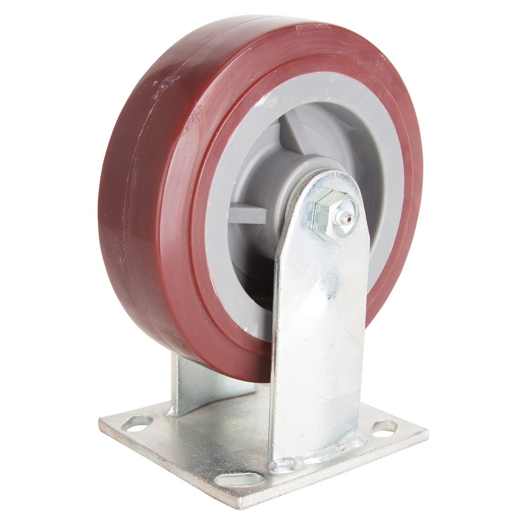 Caster Rigid Plate 6" Polyurethane Wheel 500lb