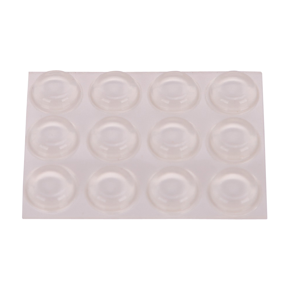 Disk Bumper Clear 1/2" Self Adhesive 12PK