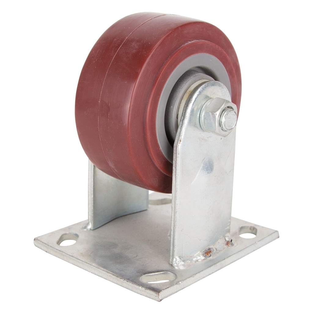 Caster Rigid Plate 4" Polyurethane Wheel 350LB
