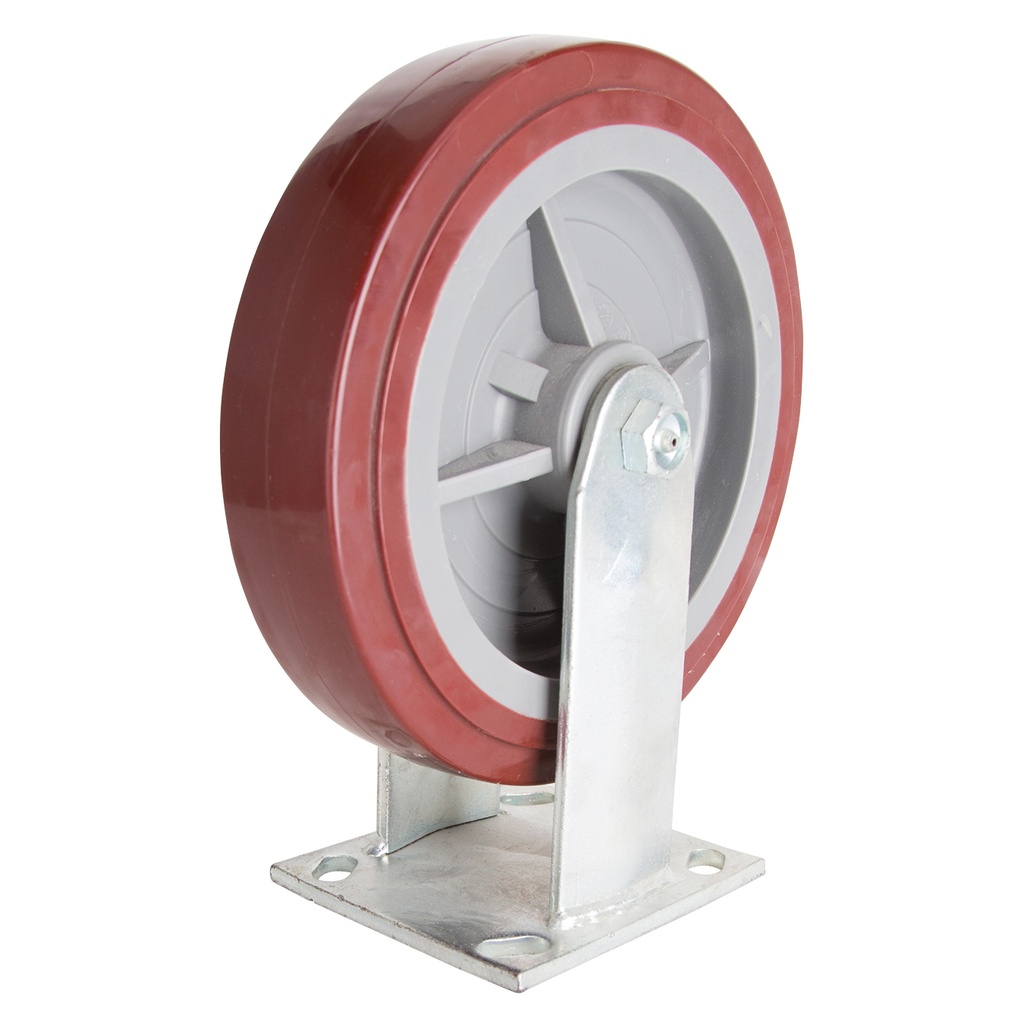 Caster Rigid Plate 8" Polyurethane Wheel 750lb