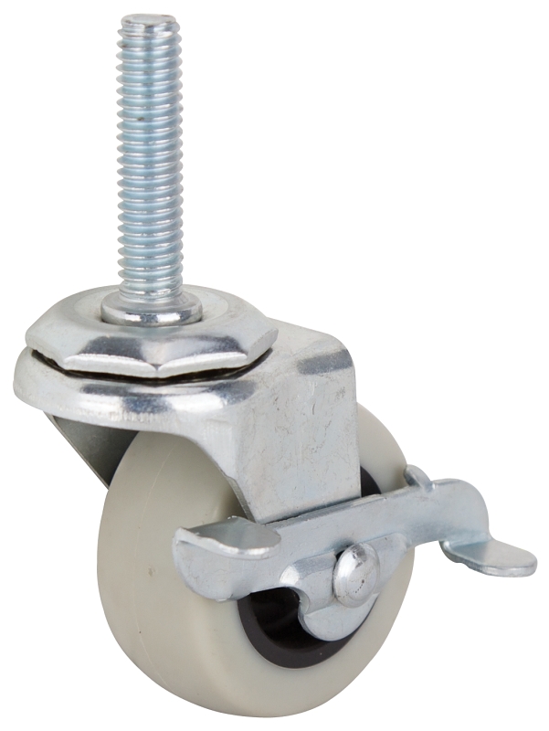 Caster Stem 2" Thermoplastic Rubber Wheel w/Brake 102lb