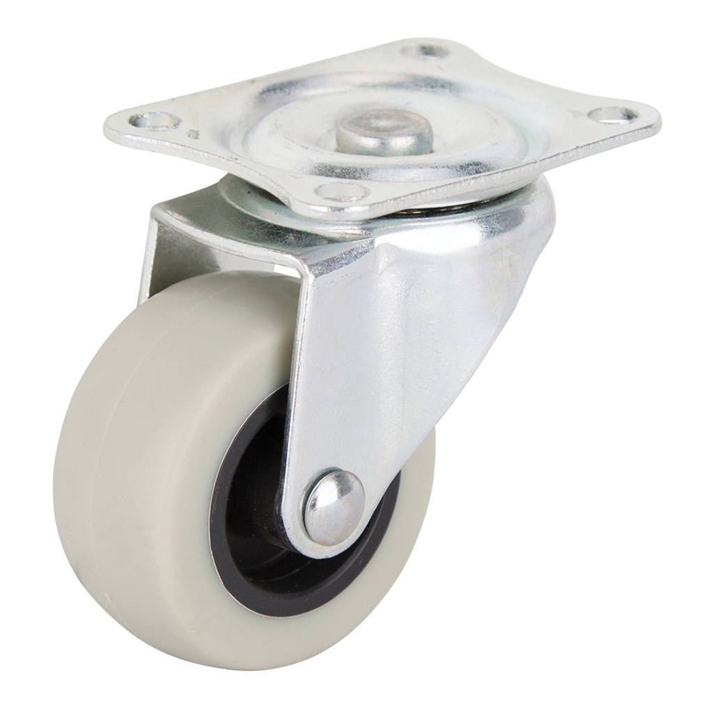 Caster Swivel Plate 2" Thermoplastic Rubber Wheel 105lb